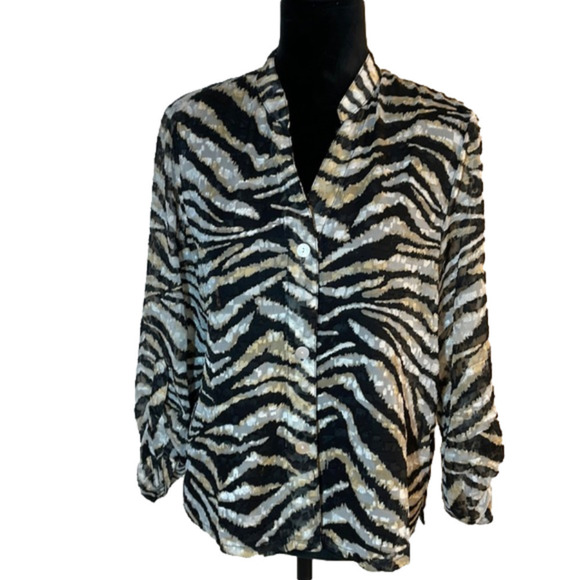RUBY Rd. Women’s button up blouse size 14P - Picture 1 of 7